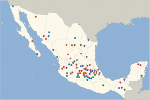 mapa de los 132 pueblos mágicos de México de 2023